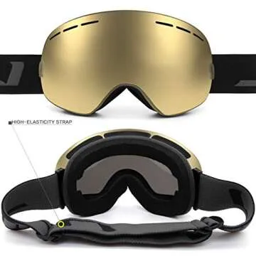 Juli Snowboard & Ski Goggles - Interchangeable Lens - Premium Snow Goggles（Bronze/Bronze）