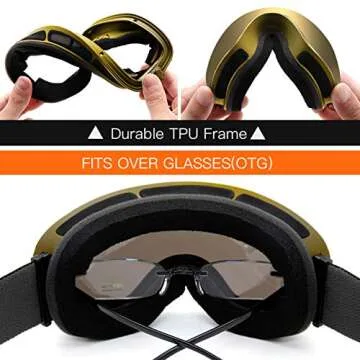 Juli Snowboard & Ski Goggles - Interchangeable Lens - Premium Snow Goggles（Bronze/Bronze）
