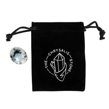 The Chrysalis Stone | Rainbow Moonstone | Tumbled Stone | Size 0.75" - 1.25" | 1 Pc | Crystals and Healing stones, Spiritual Gifts for Women, Reiki, Chakra, Witchcraft, Yoga, Meditation Accessories