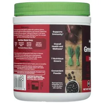 Amazing Grass Greens Superfood for Immune Support: Greens Powder with Organic Spirulina, Chlorella, Beet Root Powder, Digestive Enzymes & Probiotics, Elderberry, 30 Servings