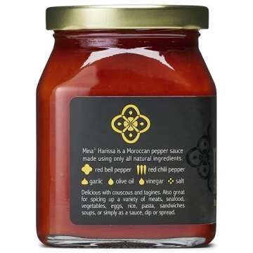 Mina Harissa Mild Sauce, Homestyle Moroccan Red Pepper Harissa Paste, 10 Oz (Pack of 2) - Harissa Sauce with Tangy Twist, Excite Your Senses with Mina Mild Harissa Seasoning