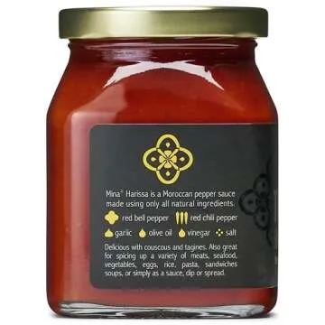 Mina Harissa Mild Sauce, Homestyle Moroccan Red Pepper Harissa Paste, 10 Oz (Pack of 2) - Harissa Sauce with Tangy Twist, Excite Your Senses with Mina Mild Harissa Seasoning