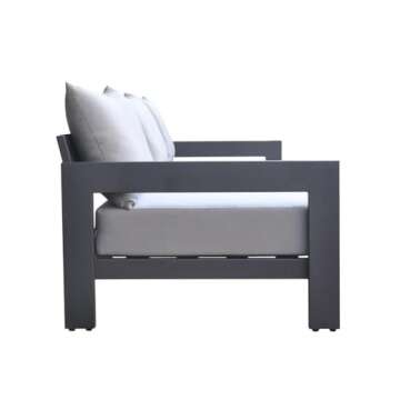 Limari Home Wake Outdoor Sofa - Modern Aluminum & Fabric