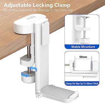 KDD 4 in 1 Desk Cup Holder - Rotating Headphone and Storage Holder