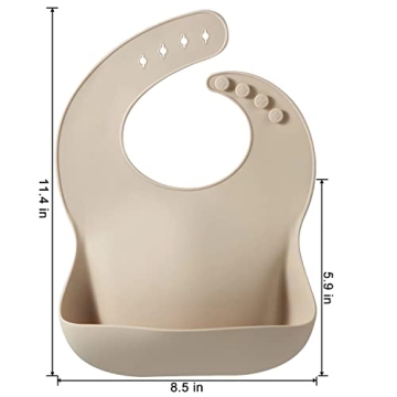 PandaEar Silicone Baby Bibs Adjustable Waterproof BPA Free