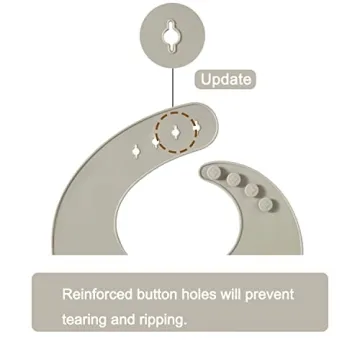 PandaEar Silicone Baby Bibs Adjustable Waterproof BPA Free