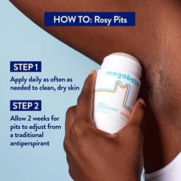 Megababe Rosy Pits Deodorant - Aluminum-Free, 72 Hours Fresh