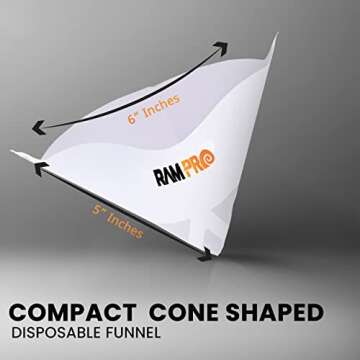 Ram-Pro 100 Pack of Paint Strainers with 190 Micron Paint Filter, Fine Nylon Mesh Paint Filter Strai...