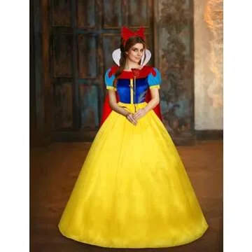 Ainiel Classic Deluxe Lolita Costume Fairytale Dress Role Cosplay for Adults Princess Costume with Petticoat