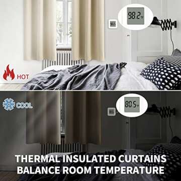 BGment Rod Pocket Blackout Curtains for Bedroom & Living Room