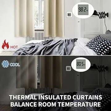 BGment Rod Pocket Blackout Curtains for Bedroom & Living Room