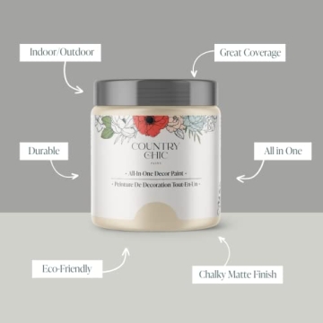 Country Chic Eco-Friendly Chalk Paint – All-in-One for Any Surface, 4 oz