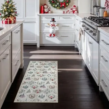 Lahome Moroccan Trellis Christmas Rug - Washable & Soft