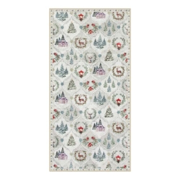 Lahome Moroccan Trellis Christmas Rug - Washable & Soft