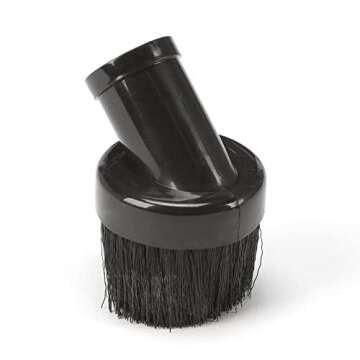 Shop-Vac 9061500 Round Brush, 1.25 Inch Diameter, Gentle Cleaning Delicate Surfaces, Ideal for Uphol...