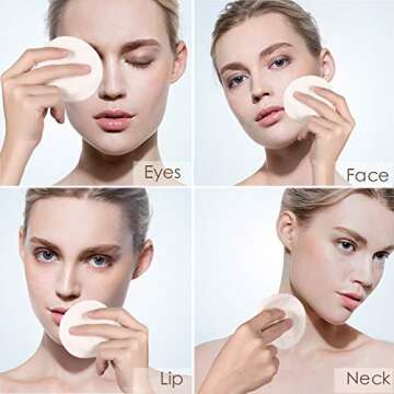 Makeup Remover Pads Reusable 20 Packs-Natural Bamboo Cottons Facial Skin Caring Pads-Face Cleaning Clothes Wipes Machine Washable with Laundry Bag