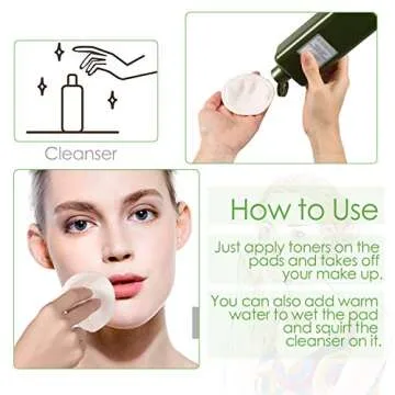 Makeup Remover Pads Reusable 20 Packs-Natural Bamboo Cottons Facial Skin Caring Pads-Face Cleaning Clothes Wipes Machine Washable with Laundry Bag