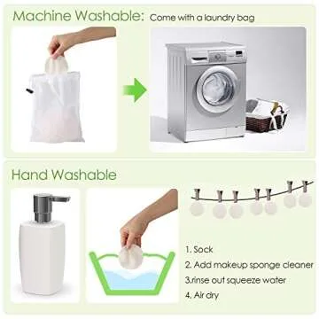 Makeup Remover Pads Reusable 20 Packs-Natural Bamboo Cottons Facial Skin Caring Pads-Face Cleaning Clothes Wipes Machine Washable with Laundry Bag