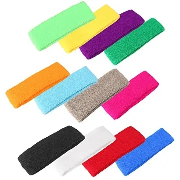 Durable Mallofusa 12 PCS Sweatbands for All Ages
