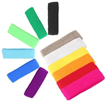 Durable Mallofusa 12 PCS Sweatbands for All Ages