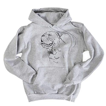 Inkopious English Bulldog Profile Unisex Pullover Hoodie Sweatshirt - Eco-Friendly Design, Comfortab...