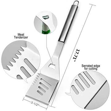 BBQ Tools Set Barbecue Extra Strong Stainless Steel Utensils with Aluminum Storage Case-Barbecue Kit Men Outdoor Grill Kit for Dad Father's Gift (24)