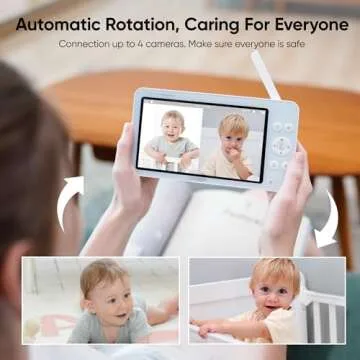 bonoch MegaView Baby Monitor with 2 Cameras and Split Screen