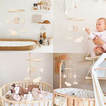 Gender Neutral Crib Mobile - Eco-Friendly Baby Decor