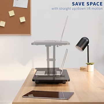 VIVO Black 28 inch Desk Converter for Ergonomic Comfort