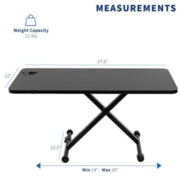 VIVO Black 28 inch Desk Converter for Ergonomic Comfort