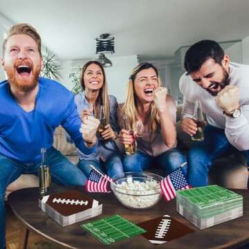 Football Party Napkins - 50 PCS Game Day Supplies