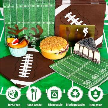 Football Party Napkins - 50 PCS Game Day Supplies