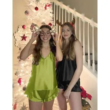 Elegant Ekouaer Satin Pajama Set for Women Nightwear