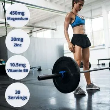 Gaspari Nutrition ZM-Complex: Nighttime Muscle Recovery and Healthy Sleep Support for Men and Women - Zinc, Magnesium, Vitamin B-6, 90 Capsules