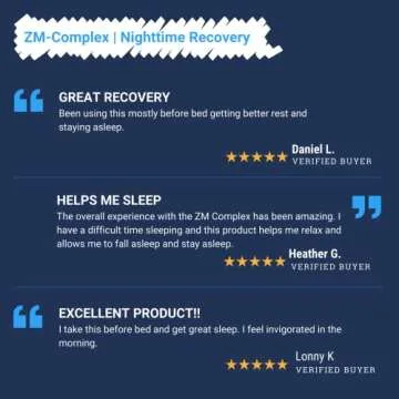 Gaspari Nutrition ZM-Complex: Nighttime Muscle Recovery and Healthy Sleep Support for Men and Women - Zinc, Magnesium, Vitamin B-6, 90 Capsules