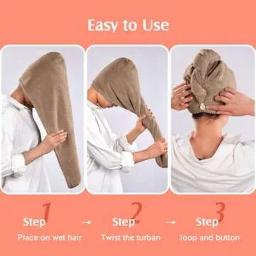 YFONG Super Absorbent Microfiber Hair Towel Wrap for Women
