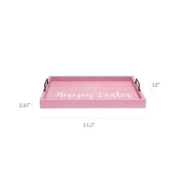 Elegant Decorative Wood Serving Tray for Easter Celebrations