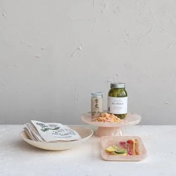 Creative Co-Op Blush Pink Serving Bowl for Elegant Dining