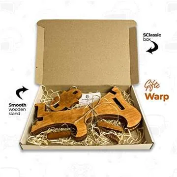 ROSTMARYGIFT Wooden Controller Stand - Dual Game Controller Holder, Headphone Hanger and Phone Stand - Universal Gaming Acessories and Gamer Gift - Portable Headset Storage Organizer