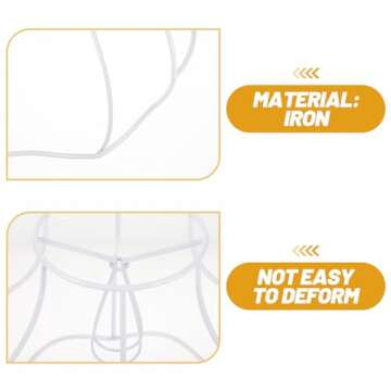LIFKOME Wire Lampshade Clip on Lamp Frame Iron Wire Lamp Cover Cage Metal Light Shade Guard Lamp Shade Holder for Light Fixture Accessories