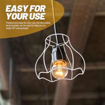 LIFKOME Wire Lampshade Clip on Lamp Frame Iron Wire Lamp Cover Cage Metal Light Shade Guard Lamp Shade Holder for Light Fixture Accessories