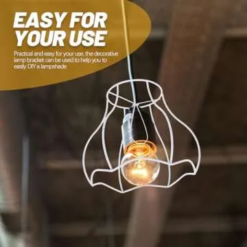 LIFKOME Wire Lampshade Clip on Lamp Frame Iron Wire Lamp Cover Cage Metal Light Shade Guard Lamp Shade Holder for Light Fixture Accessories