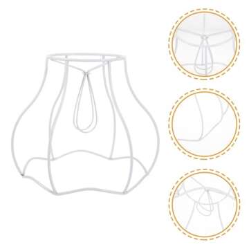 LIFKOME Wire Lampshade Clip on Lamp Frame Iron Wire Lamp Cover Cage Metal Light Shade Guard Lamp Shade Holder for Light Fixture Accessories