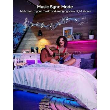 Govee Smart LED Strip Lights for Bedroom, 32.8ft WiFi LED Light Strip Work with Alexa Google Assistant, 16 Million Colors with App Control and Music Sync Lights for Valentine's Day, 2 Rolls of 16.4ft