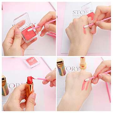 YEASHINE 50PCS Disposable Lip Brush Lip Gloss Applicator