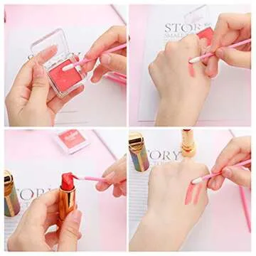 YEASHINE 50PCS Disposable Lip Brush Lip Gloss Applicator