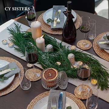 CY SISTERS Woven Placemats Set of 4 - Eco-Friendly Elegance