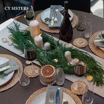 CY SISTERS Woven Placemats Set of 4 - Eco-Friendly Elegance