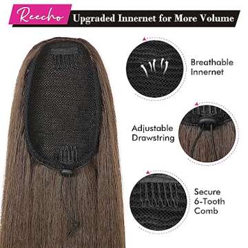 DEECHO 36" Ponytail Extension for Effortless Style