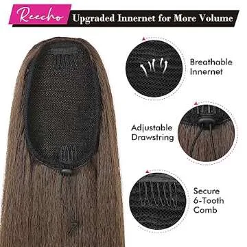 DEECHO 36" Ponytail Extension for Effortless Style
